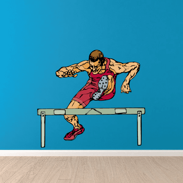 Image of Track And Field Wall Decal - Vinyl Sticker - Car Sticker - Die Cut Sticker - CDSCOLOR132