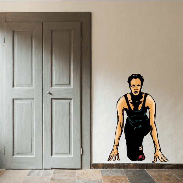 Image of Track And Field Wall Decal - Vinyl Sticker - Car Sticker - Die Cut Sticker - CDSCOLOR139