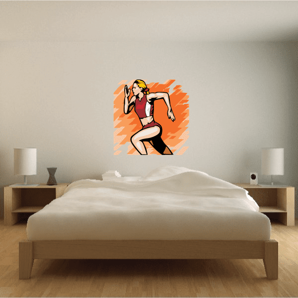 Image of Track and Field Wall Decal - Vinyl Sticker - Car Sticker - Die Cut Sticker - SMcolor002