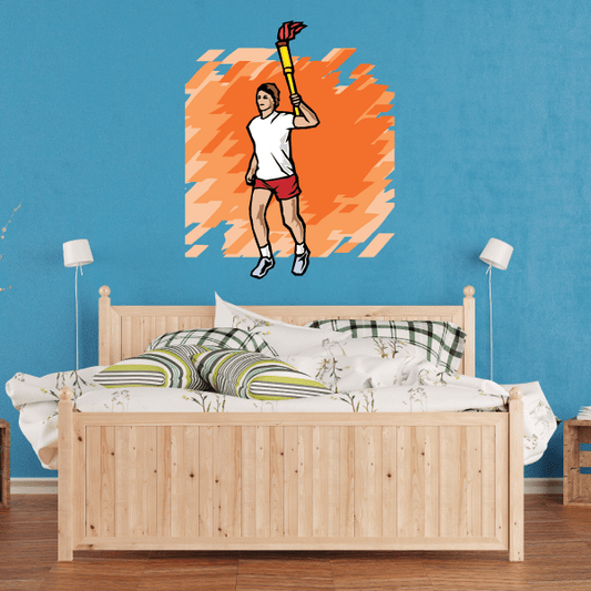 Image of Track and Field Wall Decal - Vinyl Sticker - Car Sticker - Die Cut Sticker - SMcolor010