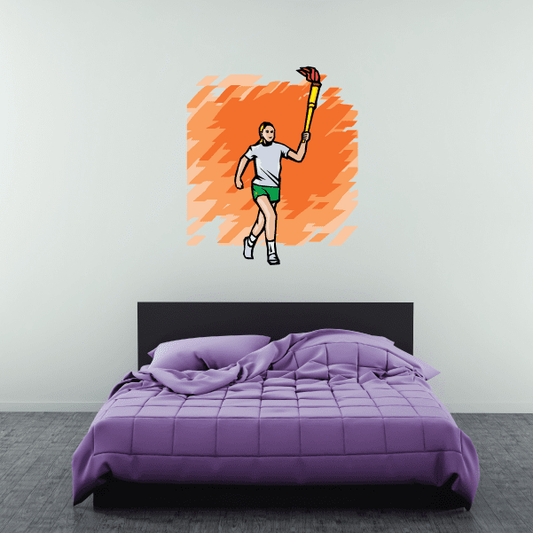 Image of Track and Field Wall Decal - Vinyl Sticker - Car Sticker - Die Cut Sticker - SMcolor013