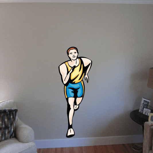 Image of Track and Field Wall Decal - Vinyl Sticker - Car Sticker - Die Cut Sticker - SMcolor020