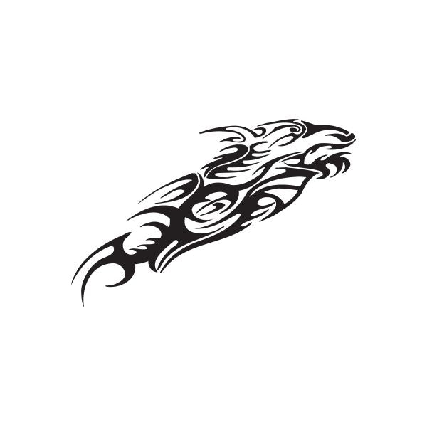 Image of Tribal Blazing Wolf Head Decal