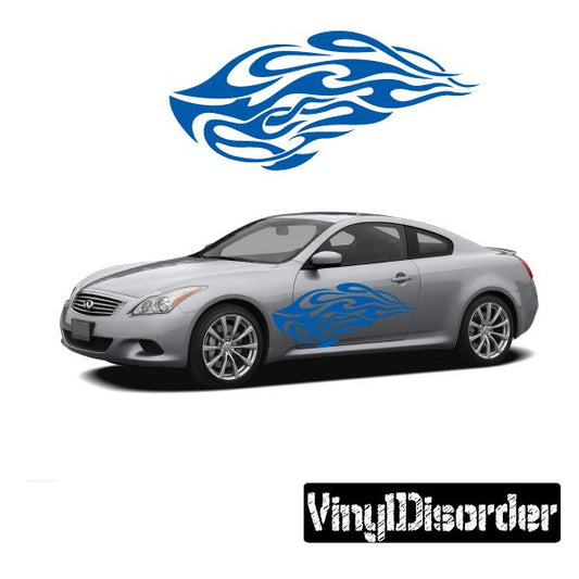 Image of Tribal Flames Wall Decal - Vinyl Decal - Car Decal - DC 012