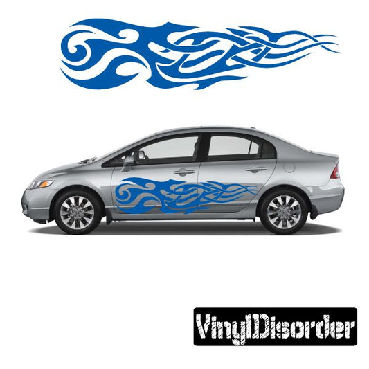 Image of Tribal Flames Wall Decal - Vinyl Decal - Car Decal - DC 030