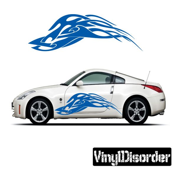 Image of Tribal Flames Wall Decal - Vinyl Decal - Car Decal - DC 057