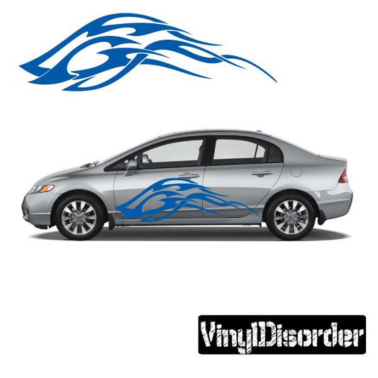 Image of Tribal Flames Wall Decal - Vinyl Decal - Car Decal - DC 060