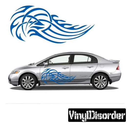 Image of Tribal Flames Wall Decal - Vinyl Decal - Car Decal - DC 063