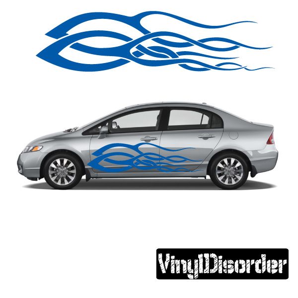 Image of Tribal Flames Wall Decal - Vinyl Decal - Car Decal - DC 080
