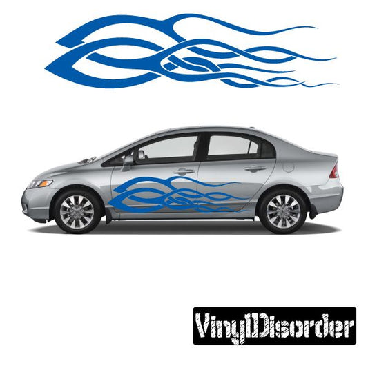 Image of Tribal Flames Wall Decal - Vinyl Decal - Car Decal - DC 080