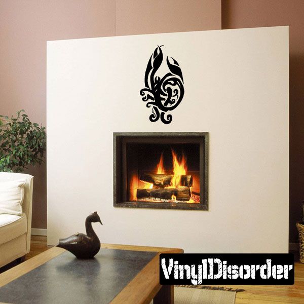 Tribal scorpion tattoo style vinyl decal, black scorpion emblem