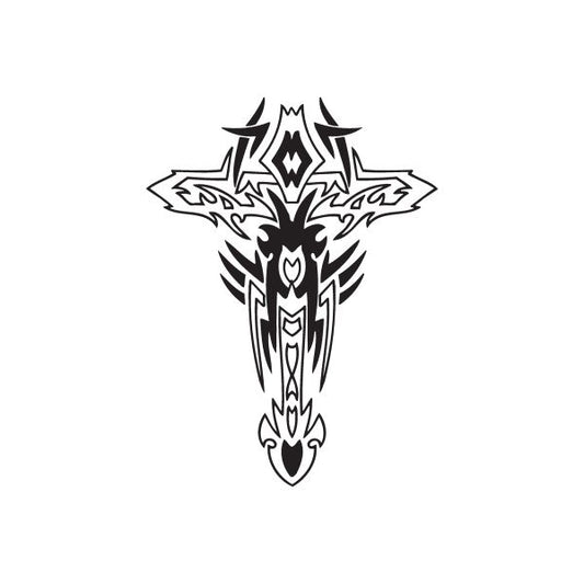 Image of Tribal Warrior Cross Decal