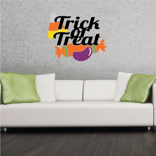 Image of Trick or Treat Colorful Candy Decal
