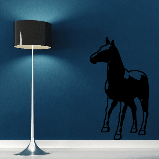 Black horse silhouette decal