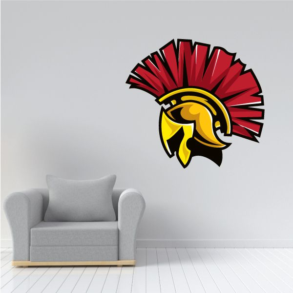 Image of Trojan Mascot Wall Decal - Vinyl Car Sticker - Uscolor005