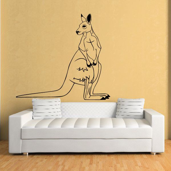 Image of Turning Head Kangaroo Decal