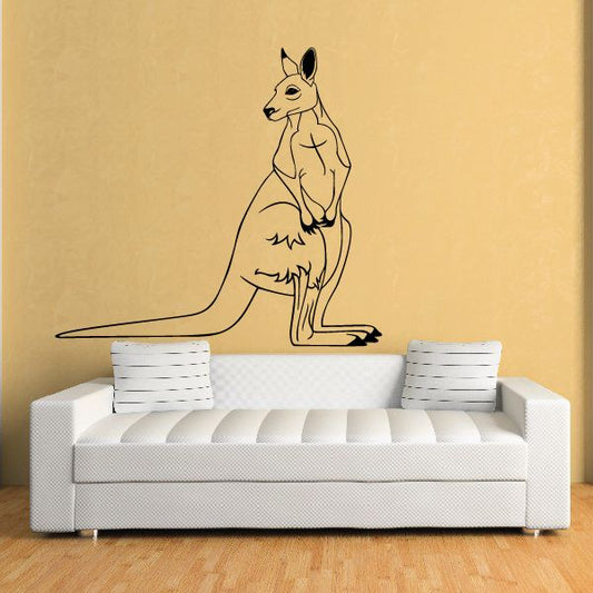 Image of Turning Head Kangaroo Decal