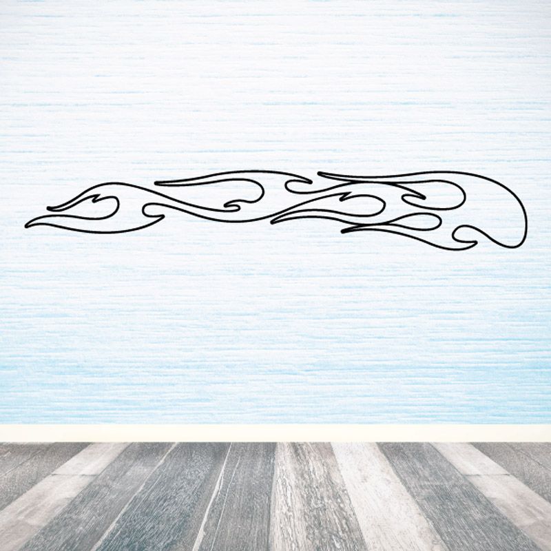 Image of Twisted Fireball Ghost Flames Car Decal - Vinyl Decal - Wall Decal - CF195