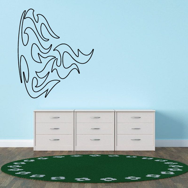 Image of Twisted Fireball Ghost Flames Car Decal - Vinyl Decal - Wall Decal - CF517