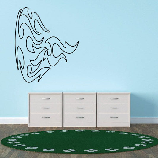 Image of Twisted Fireball Ghost Flames Car Decal - Vinyl Decal - Wall Decal - CF517