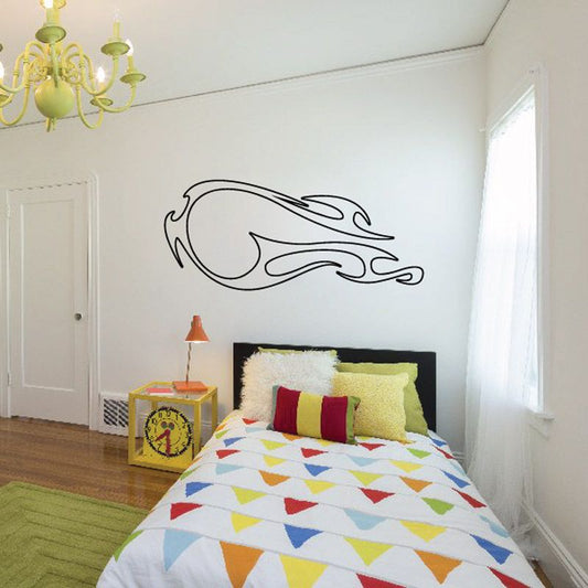 Image of Twisted Fireball Ghost Flames Car Decal - Vinyl Decal - Wall Decal - CF663
