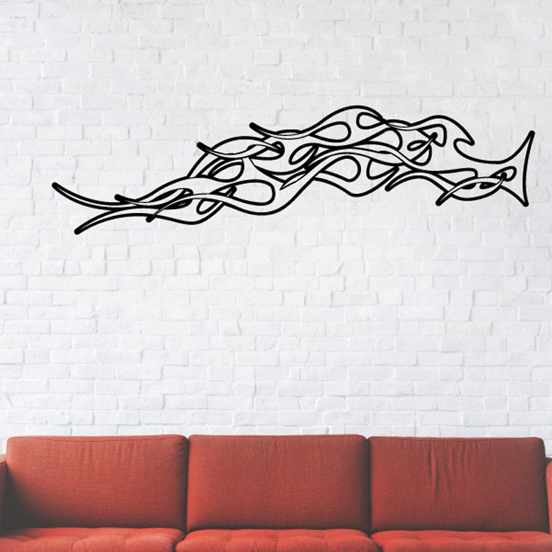 Image of Twisted Flat Side Ghost Flames Car Decal - Vinyl Decal - Wall Decal - CF172