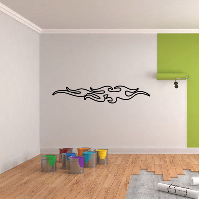 Image of Twisted Ghost Flames Car Decal - Vinyl Decal - Wall Decal - CF152
