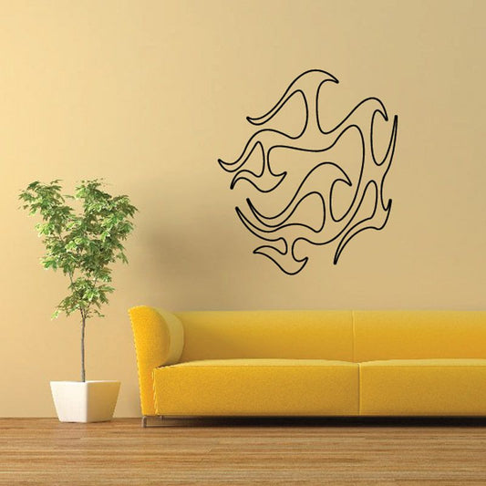 Image of Twisted Ghost Flames Car Decal - Vinyl Decal - Wall Decal - CF382