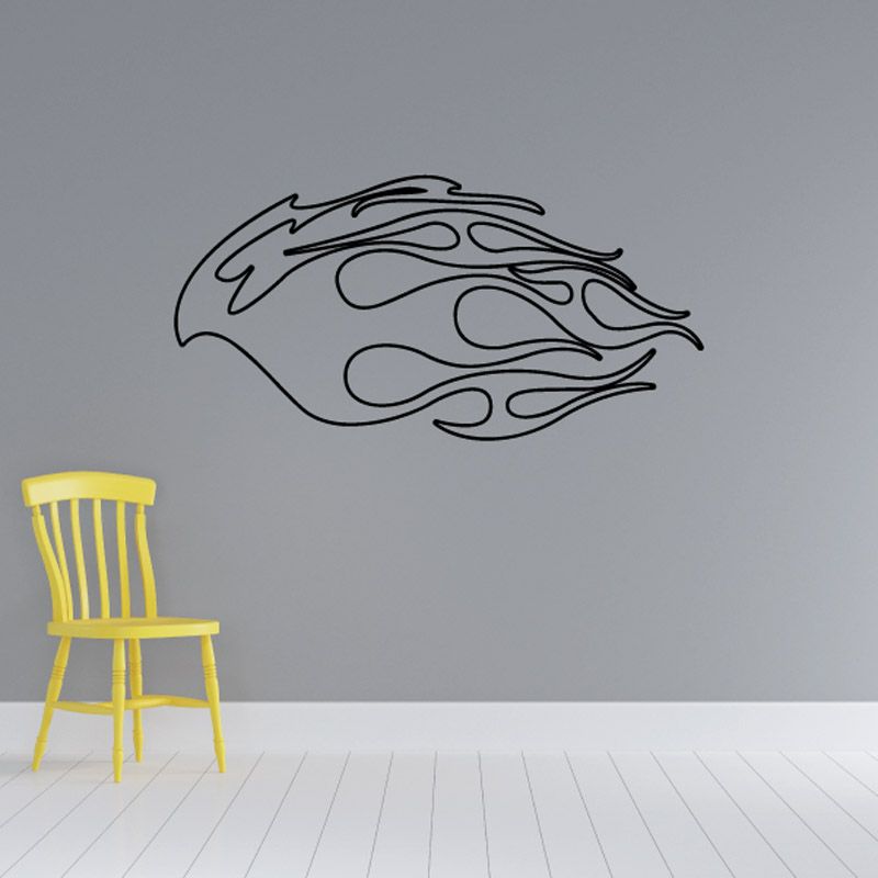 Image of Twisted Ghost Flames Car Decal - Vinyl Decal - Wall Decal - CF670