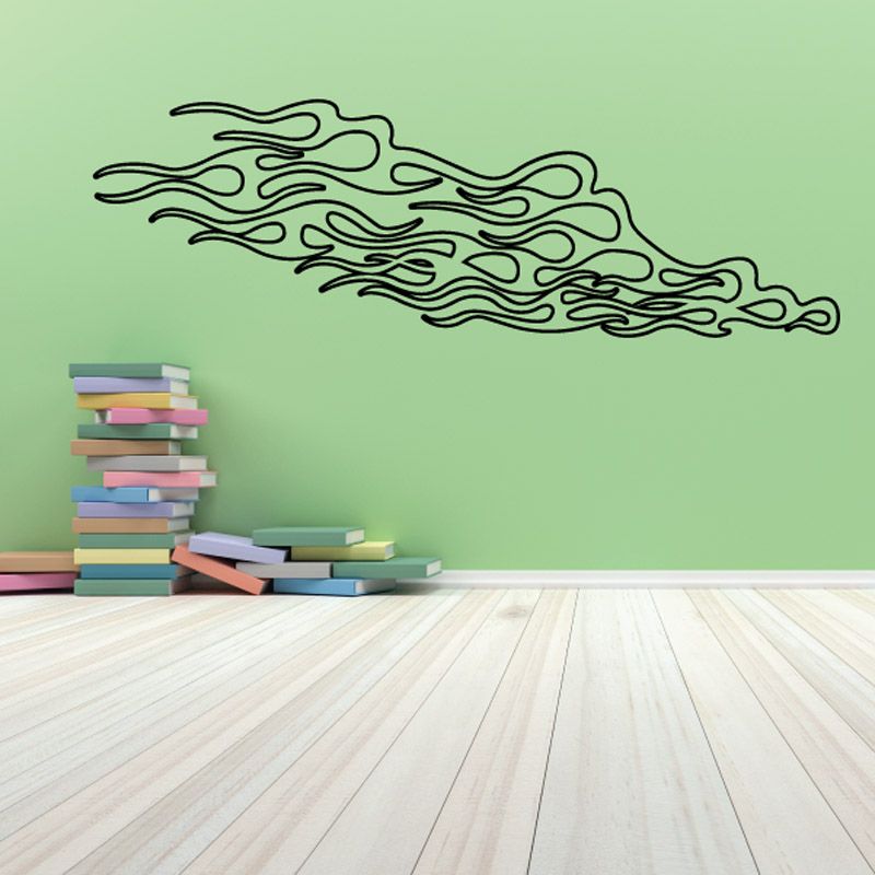 Image of Twisted Long Ghost Flames Car Decal - Vinyl Decal - Wall Decal - CF229