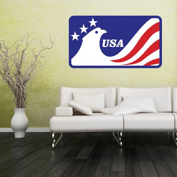 Aazon.co - Bald Eagle Aerican Flag USA Vinyl Sticker Decal - 5