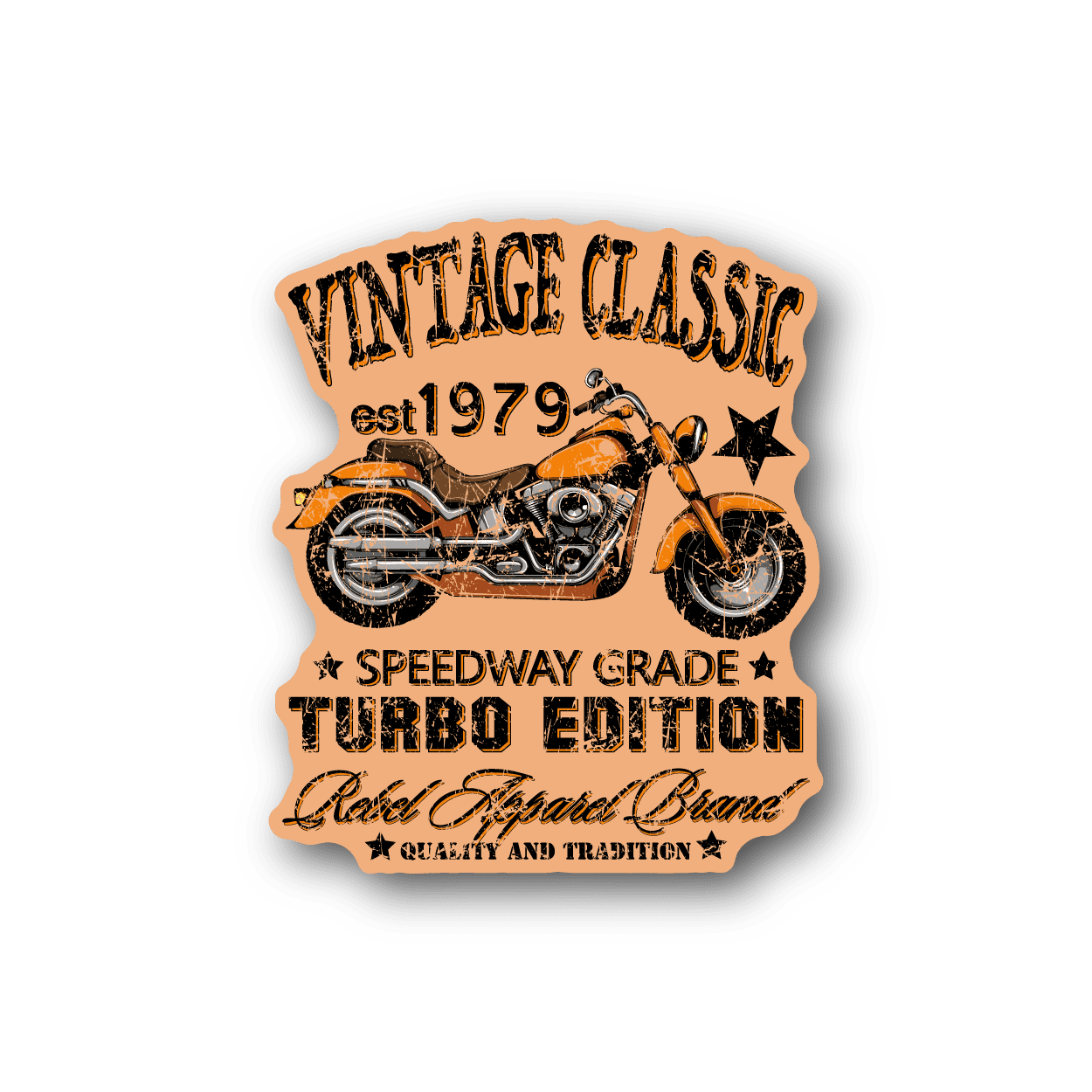 Image of Vintage Classic Motorcycle Sticker