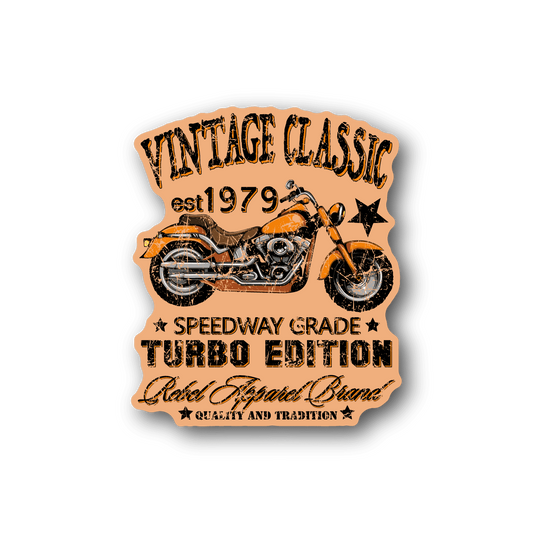 Image of Vintage Classic Motorcycle Sticker