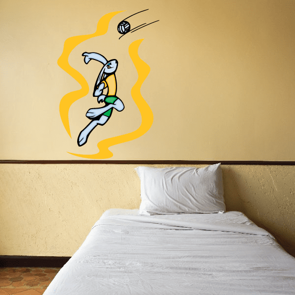 Image of Volleyball Wall Decal - Vinyl Sticker - Car Sticker - Die Cut Sticker - CDSCOLOR004