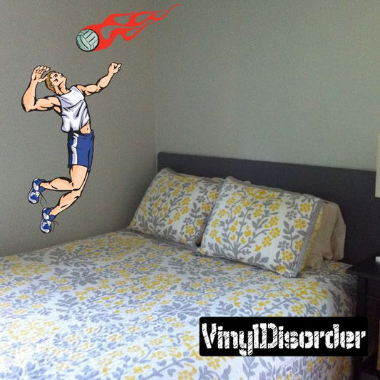 Image of Volleyball Wall Decal - Vinyl Sticker - Car Sticker - Die Cut Sticker - CDSCOLOR017