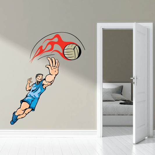 Image of Volleyball Wall Decal - Vinyl Sticker - Car Sticker - Die Cut Sticker - CDSCOLOR019