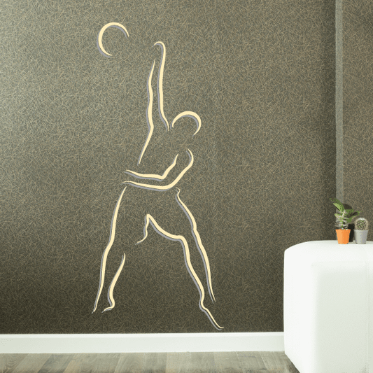Image of Volleyball Wall Decal - Vinyl Sticker - Car Sticker - Die Cut Sticker - CDSCOLOR027