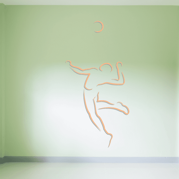 Image of Volleyball Wall Decal - Vinyl Sticker - Car Sticker - Die Cut Sticker - CDSCOLOR033