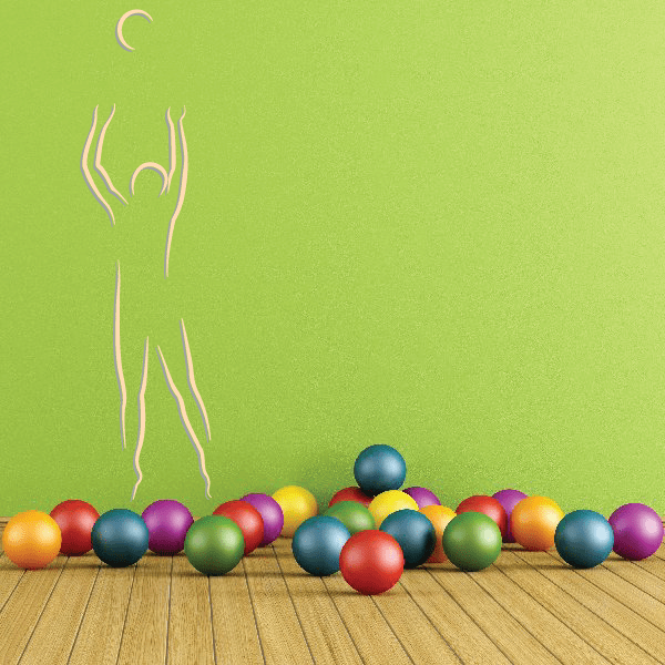 Image of Volleyball Wall Decal - Vinyl Sticker - Car Sticker - Die Cut Sticker - CDSCOLOR038