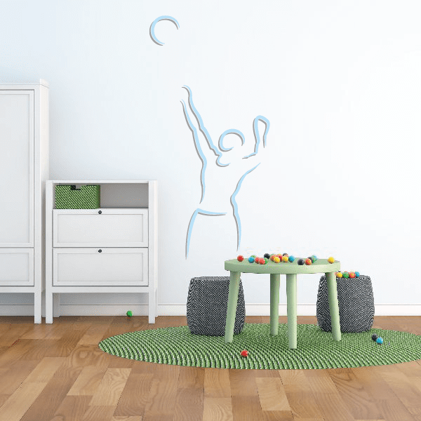 Image of Volleyball Wall Decal - Vinyl Sticker - Car Sticker - Die Cut Sticker - CDSCOLOR046