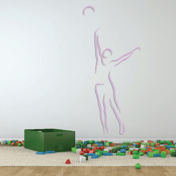 Image of Volleyball Wall Decal - Vinyl Sticker - Car Sticker - Die Cut Sticker - CDSCOLOR052