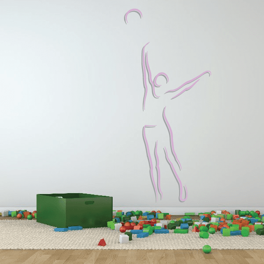 Image of Volleyball Wall Decal - Vinyl Sticker - Car Sticker - Die Cut Sticker - CDSCOLOR052