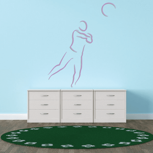 Image of Volleyball Wall Decal - Vinyl Sticker - Car Sticker - Die Cut Sticker - CDSCOLOR054