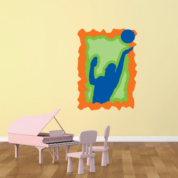 Image of Volleyball Wall Decal - Vinyl Sticker - Car Sticker - Die Cut Sticker - CDSCOLOR056