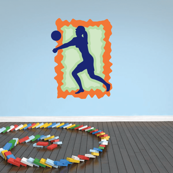 Image of Volleyball Wall Decal - Vinyl Sticker - Car Sticker - Die Cut Sticker - CDSCOLOR073