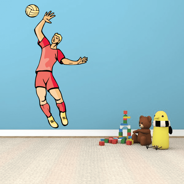 Image of Volleyball Wall Decal - Vinyl Sticker - Car Sticker - Die Cut Sticker - CDSCOLOR075