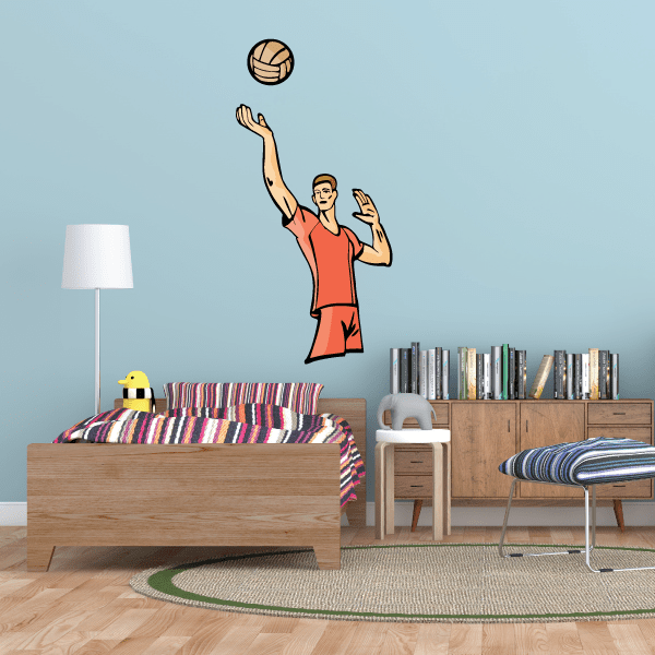 Image of Volleyball Wall Decal - Vinyl Sticker - Car Sticker - Die Cut Sticker - CDSCOLOR076