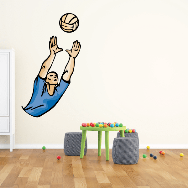 Image of Volleyball Wall Decal - Vinyl Sticker - Car Sticker - Die Cut Sticker - CDSCOLOR079