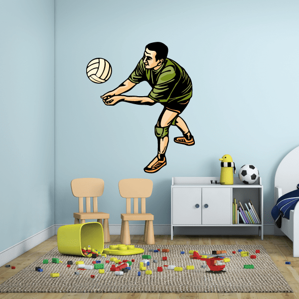 Image of Volleyball Wall Decal - Vinyl Sticker - Car Sticker - Die Cut Sticker - CDSCOLOR084