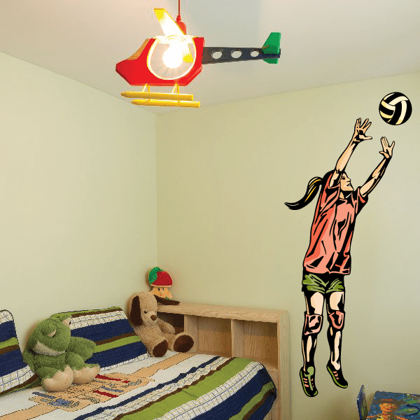 Image of Volleyball Wall Decal - Vinyl Sticker - Car Sticker - Die Cut Sticker - CDSCOLOR087